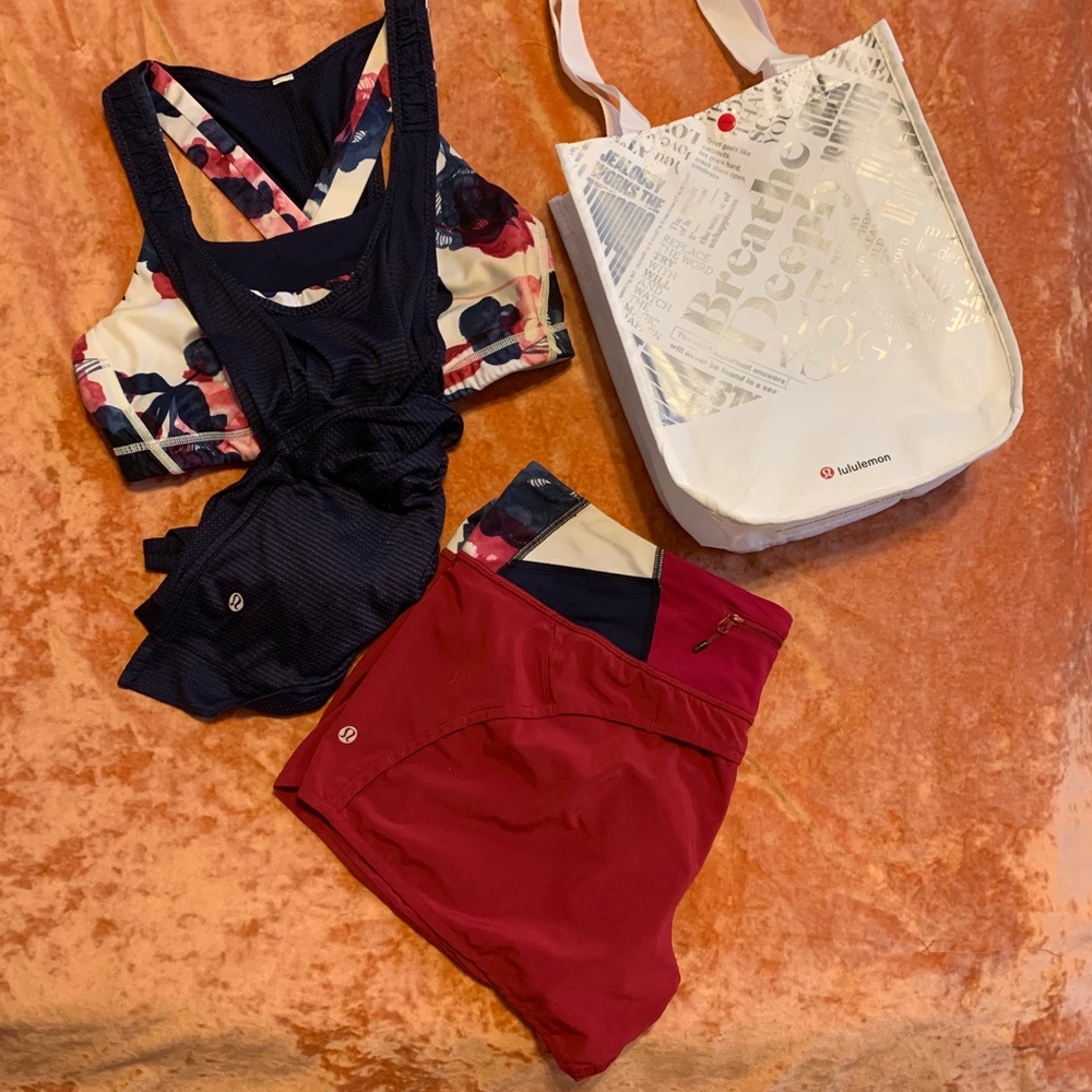 Lululemon Shorts & Bra/Tank Set